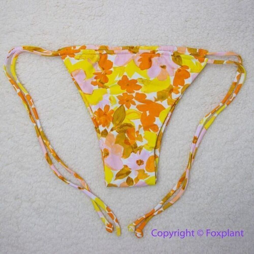 NEW Aila Blue Free People Palm Bikini‎ Bottoms, size XL - Picture 7 of 14
